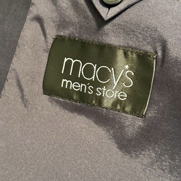 Lauren RALPH LAUREN Navy Blue Gold Button Sport Coat Suit Blazer 42R Wool - Picture 11 of 15